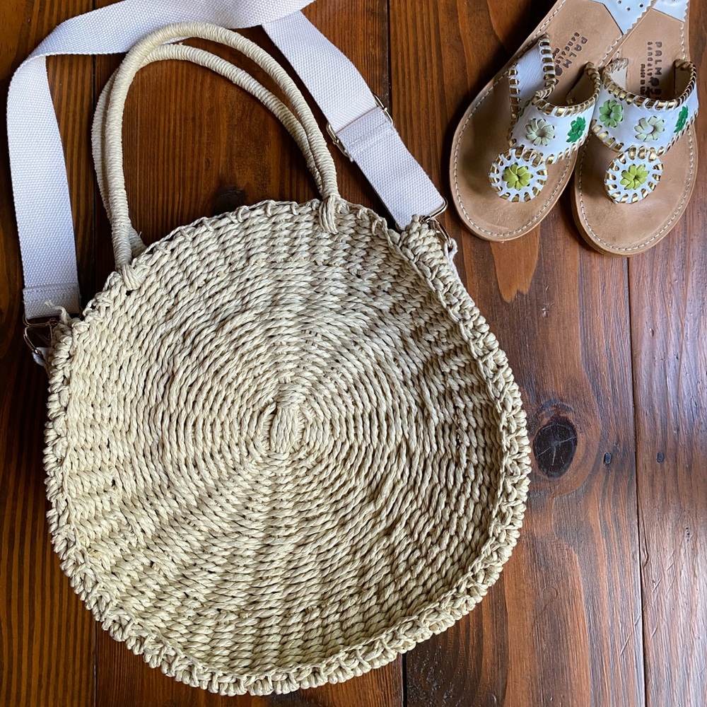 GAP Straw Circle Purse/ Crossbody